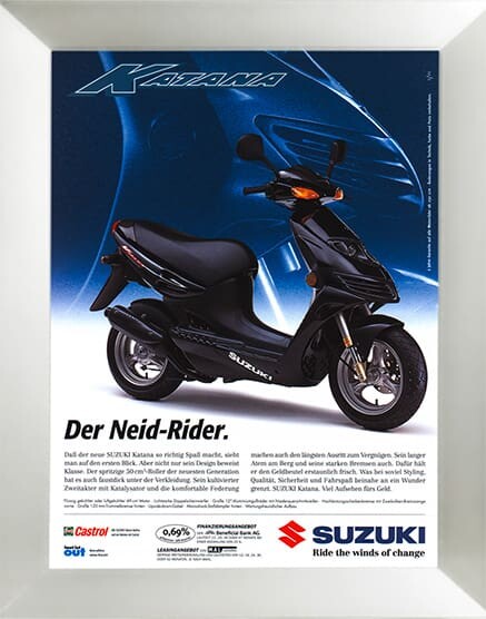Anzeige für SUZUKI Motorräder – Der Neid-Rider