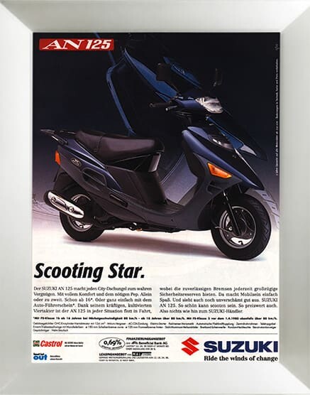 Anzeige für SUZUKI Motorräder – Scooting Star