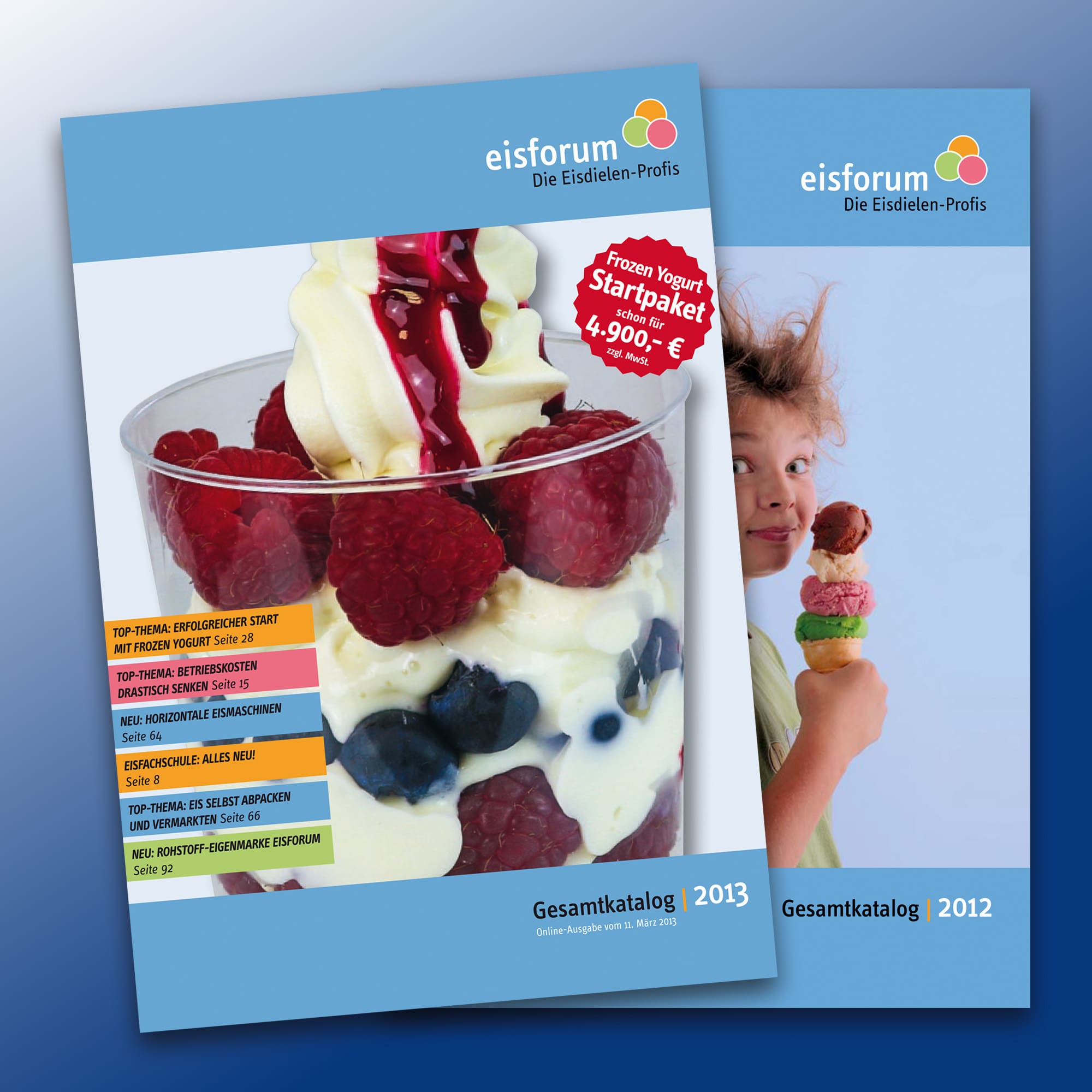 Kataloge für Eisdielenbedarf