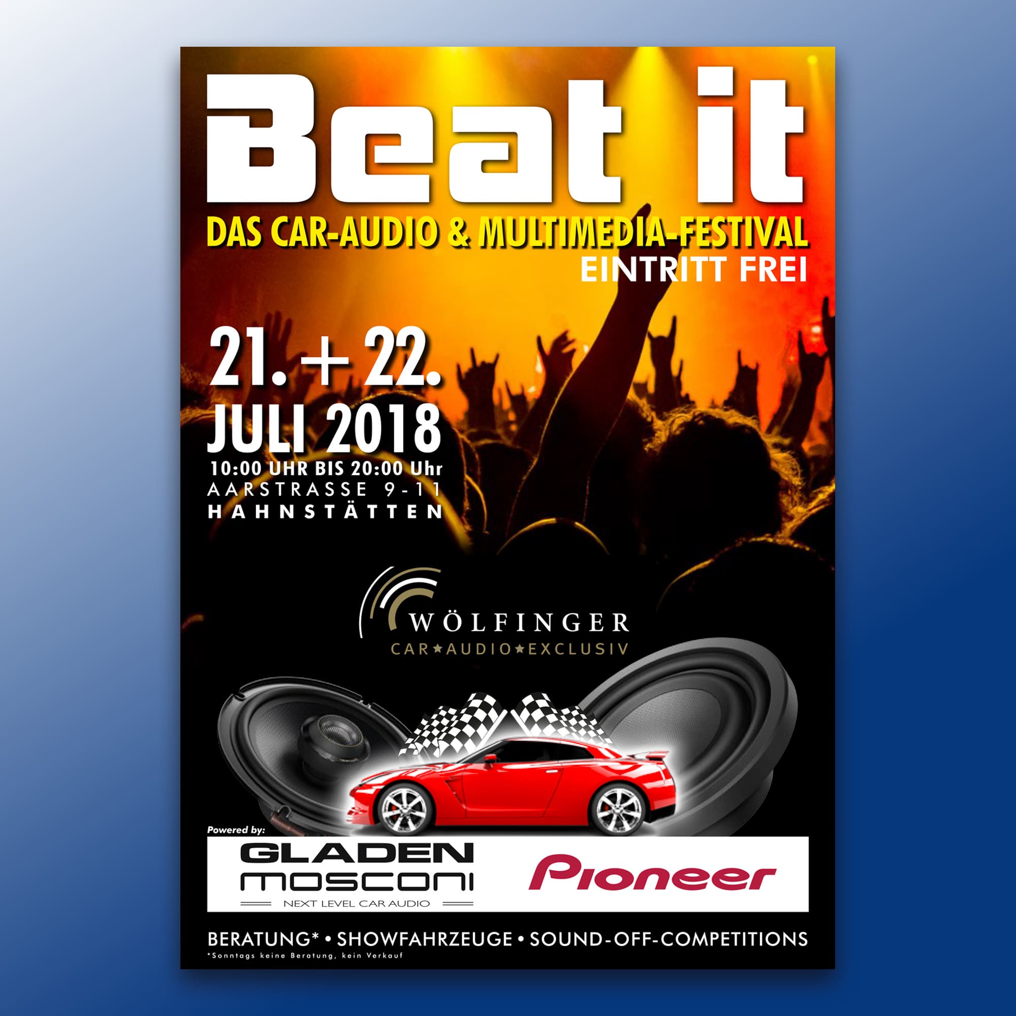 Car Audio-Veranstaltungsplakat