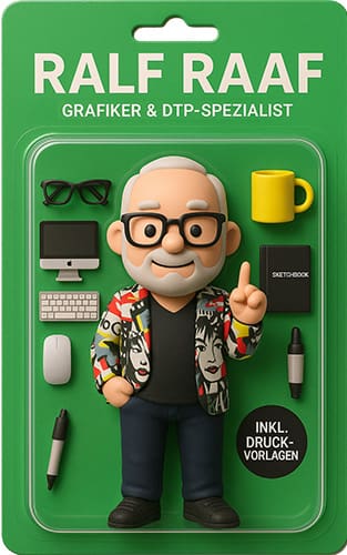 Ralf Raaf als Action-Figur Grafiker und DTP-Spezialist