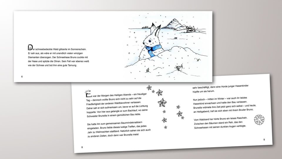 Bruno und Brunella Buchblock Beispielseiten