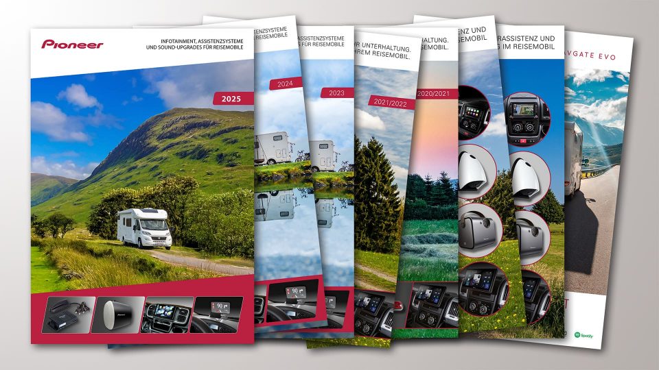 Pioneer Caravan-Kataloge Titelseiten